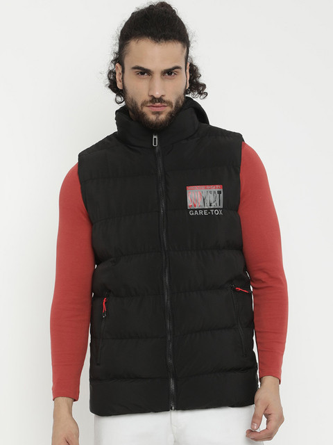 

V2 Value & Variety Men Black Hooded Padded Jacket