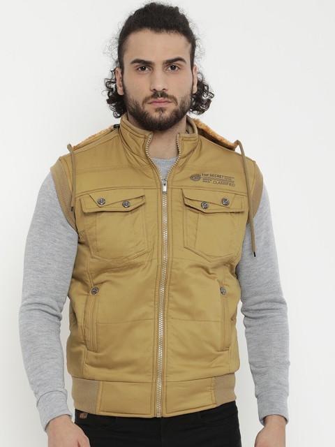 

V2 Value & Variety Men Khaki-Coloured Tailored Jacket