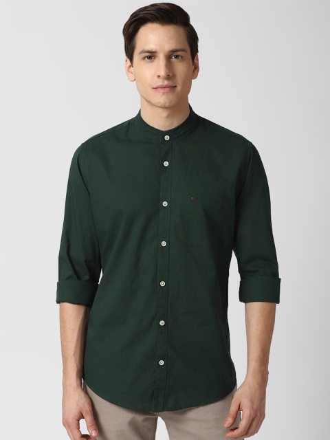 

Peter England Casuals Men Green Slim Fit Cotton Casual Shirt