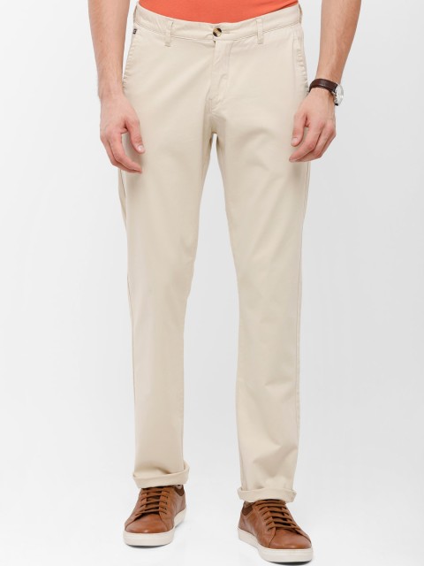 

Double Two Men Beige Slim Fit Chinos Trousers