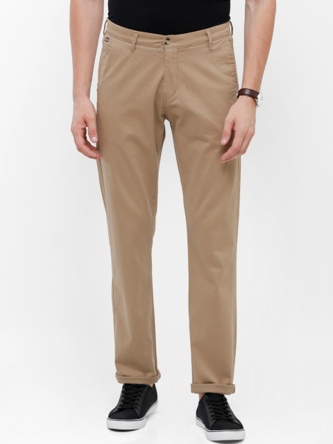 

Double Two Men Khaki Slim Fit Cotton Chinos Trousers