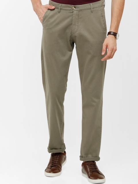 

Double Two Men Green Slim Fit Chinos Trousers