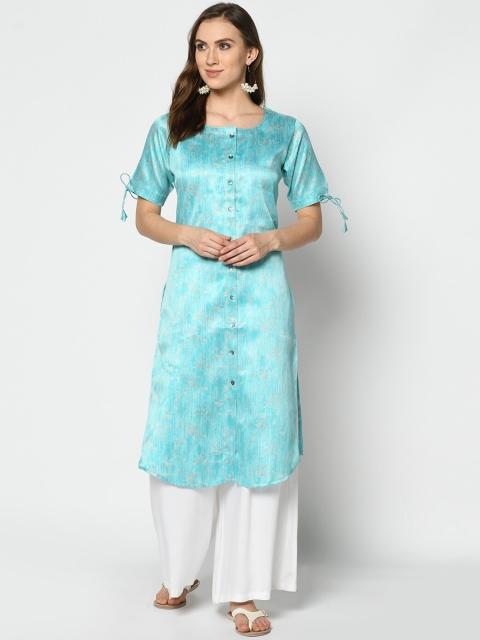 

TRUNDZ Women Blue Printed Kurta