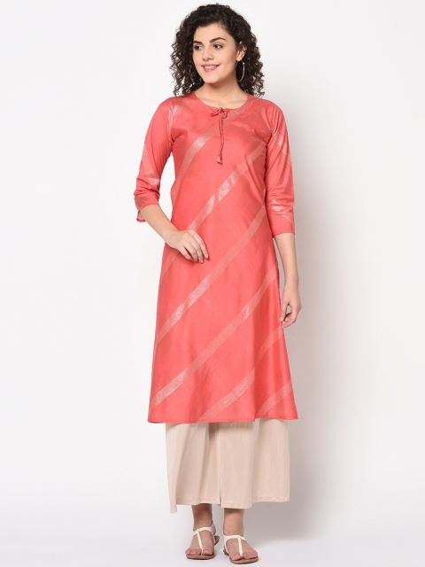 

TRUNDZ Women Pink Printed Kurta