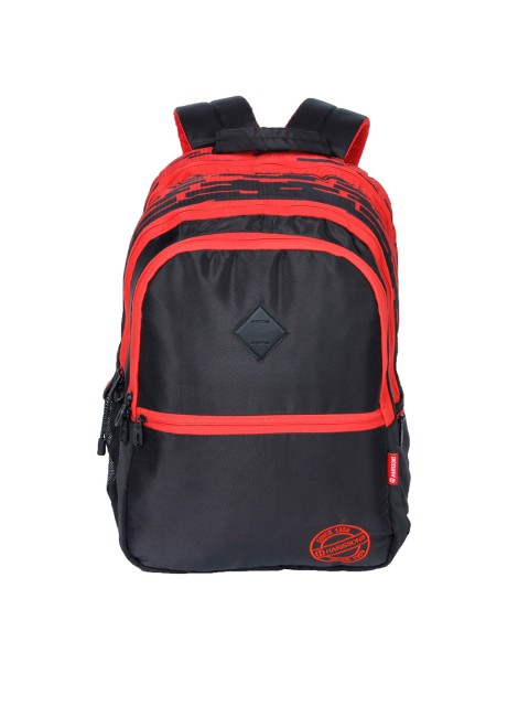 

Harissons Unisex Black & Red Graphic Backpack