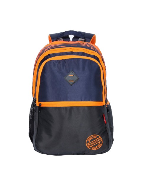 

Harissons Unisex Black & Orange Backpack
