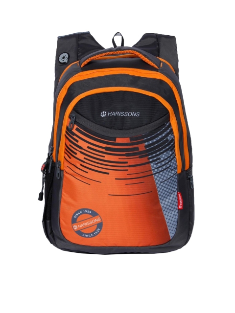 

Harissons Adult Black & Orange Colourblocked Backpack