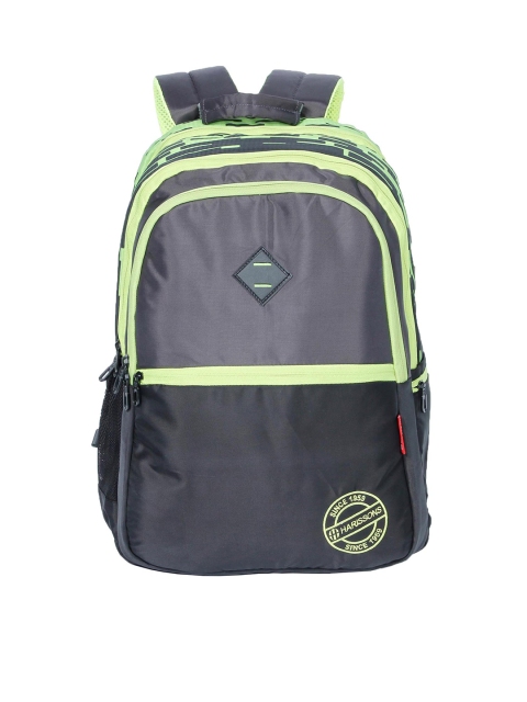 

Harissons Unisex Grey & Green Colourblocked Backpack