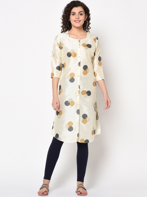 

TRUNDZ Women Beige Printed Kurta