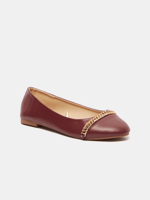 

shoexpress Women Maroon Ballerinas Flats