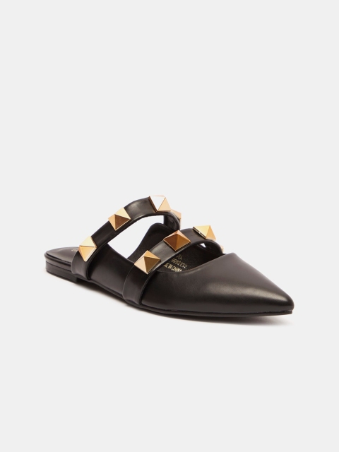 

shoexpress Women Black Embellished Mules Flats