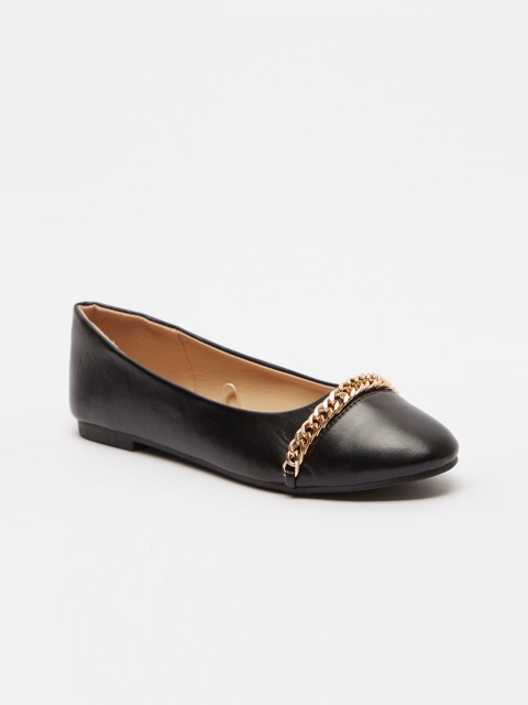 

shoexpress Women Black Embellished Ballerinas Flats