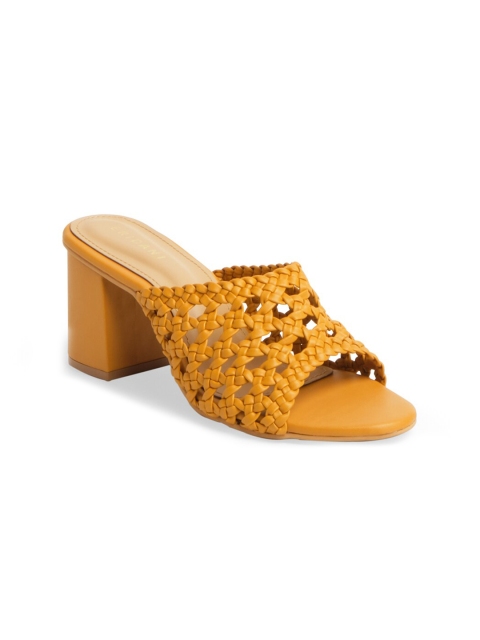 

ERIDANI Yellow Block Mules