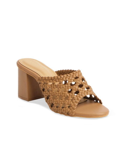 

ERIDANI Beige Block Mules