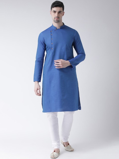 

TABARD Men Blue Flared Sleeves Thread Work Kurta