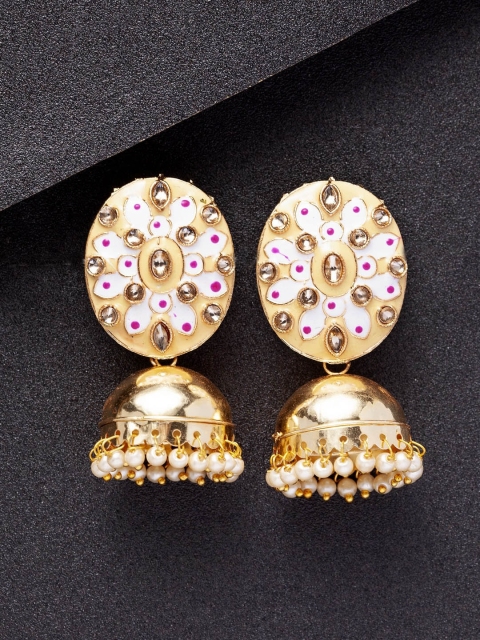 

Shining Diva Multicoloured Contemporary Jhumkas Earrings, Multi