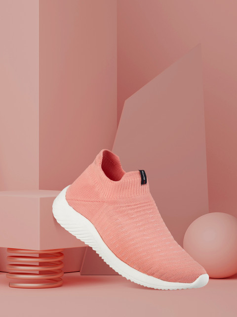 

Duke Women Peach-Coloured Textile Walking Shoes