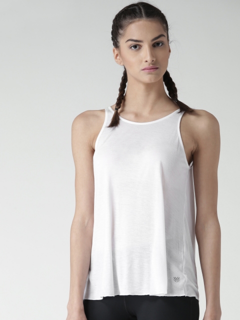 

FOREVER 21 Women White Styled Back Top