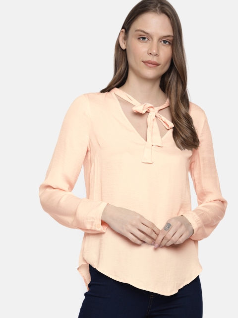 

FOREVER 21 Women Cream-Coloured Solid Regular Top