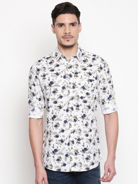 

Mufti Men White Slim Fit Floral Printed Casual Shirt