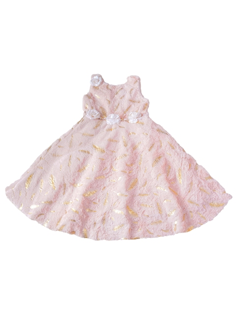 

Enfance Girls Peach-Coloured Floral Dress