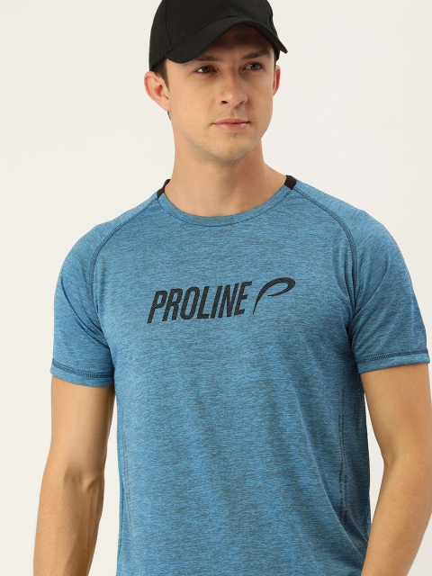 

Proline Active Men Blue Brand Logo Printed T-shirt