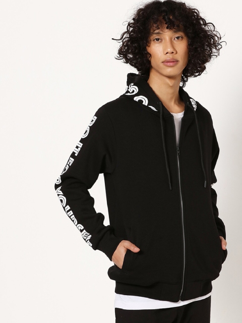 

Bewakoof Men Black Hooded Sweatshirt
