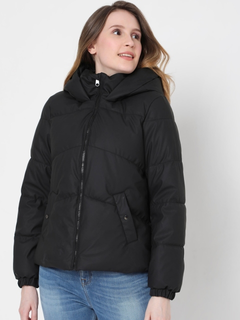 

Vero Moda Women Black Camouflage Crop Tailored Jacket