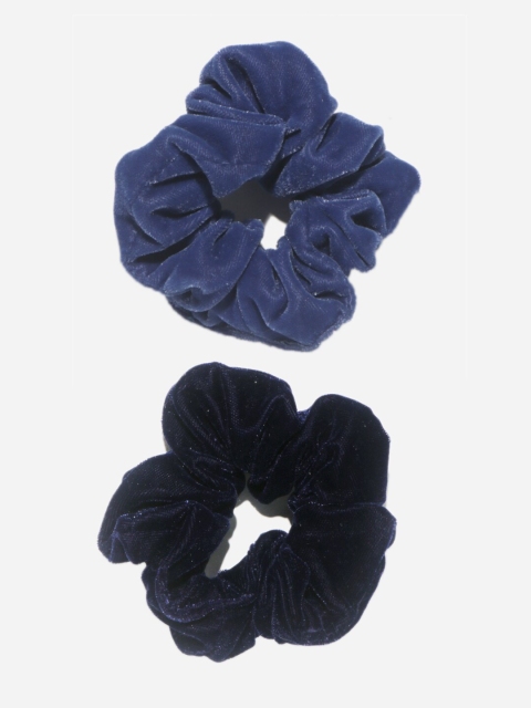 

ToniQ Women Navy Blue & Black Set of 2 Ponytail Holders
