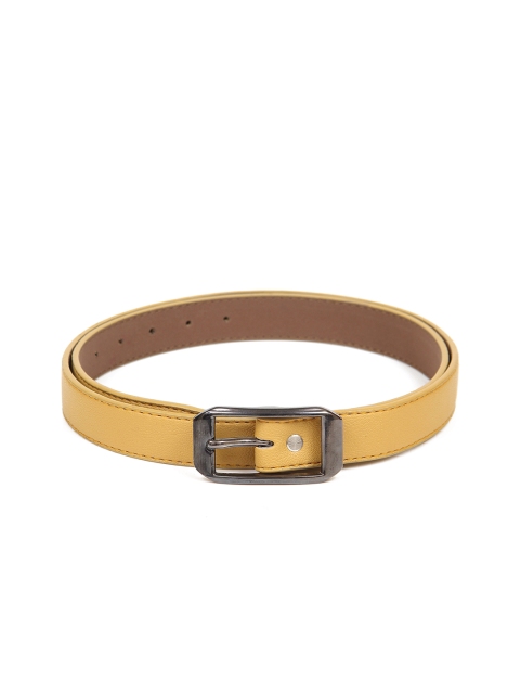 

Espana Women Mustard Textured Slim Belt