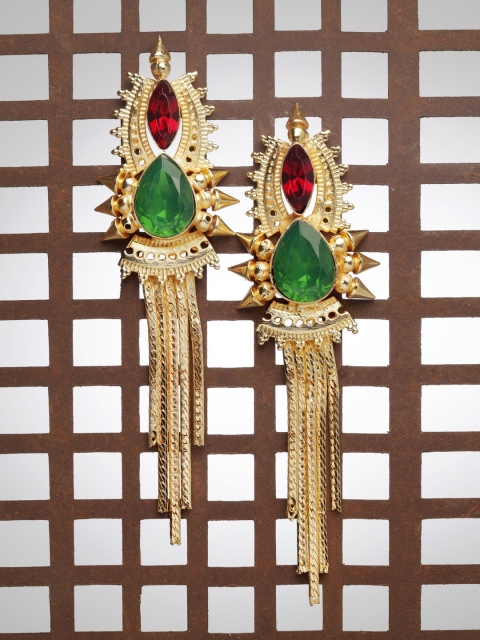 

DIVA WALK Gold-Toned Contemporary Drop Earrings