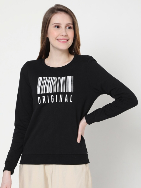 

Vero Moda Women Black Printed Sweatshirt