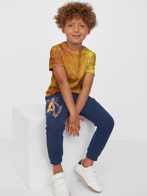 

BONKIDS Boys Navy Blue Avengers Printed Joggers