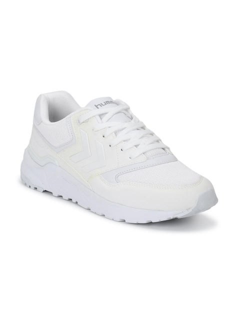 

hummel Unisex White Suede Training or Gym Non-Marking Shoes