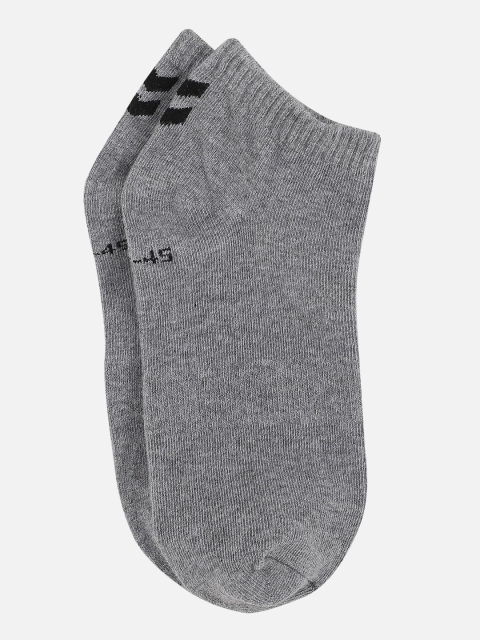 

MUTAQINOTI Men Grey Solid Ankle Length Socks