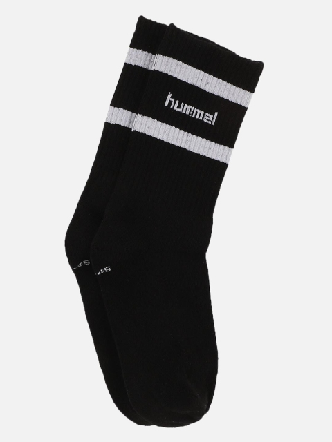 

hummel Black & Grey Striped Above-Ankle Length Socks