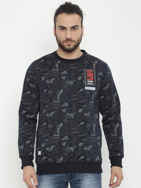 

V2 Value & Variety Men Navy Blue Printed Sweatshirt