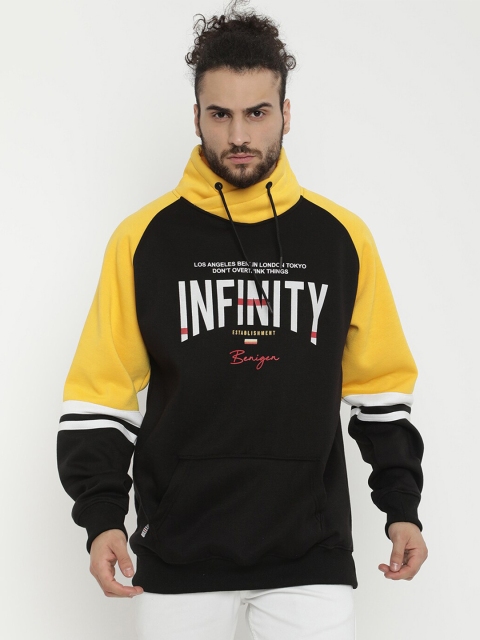 

V2 Value & Variety Men Black Printed Hooded Sweatshirt