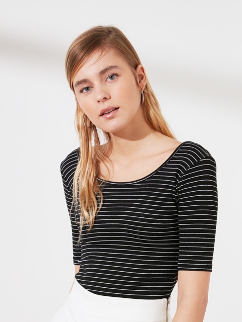 

Trendyol Black Striped Top