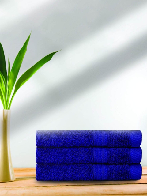 

Kawach Set Of 3 Violet Solid Cotton Face Towels