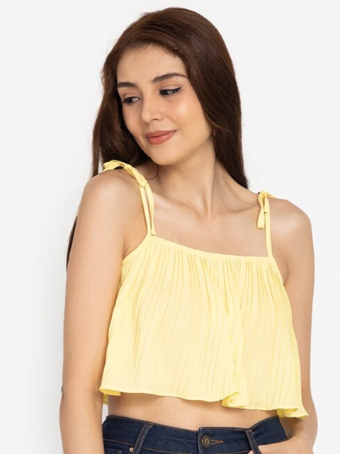 

ZALORA BASICS Yellow Pleated Cami Top