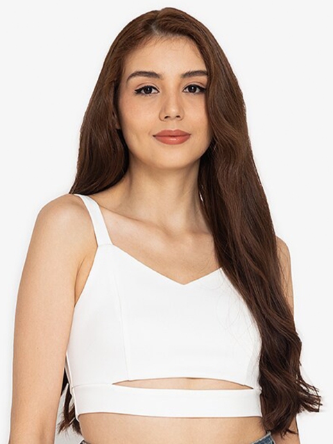 

ZALORA BASICS White Bralette Crop Top