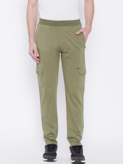 

Okane Men Green Solid Track Pants