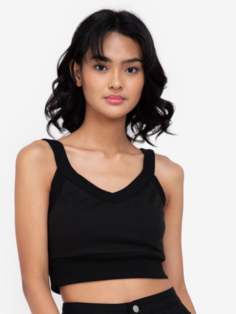 

ZALORA BASICS Black Bralette Crop Top