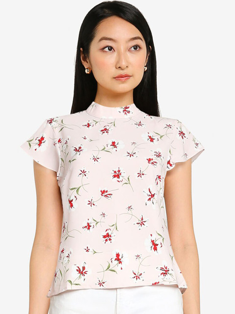 

ZALORA BASICS Multicoloured Floral Print Top, Multi