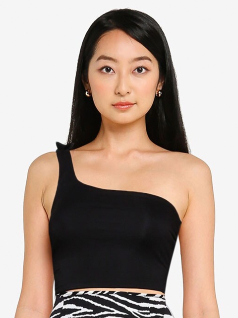 

ZALORA BASICS Black One Shoulder Top