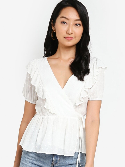 

ZALORA BASICS White Wrap Top
