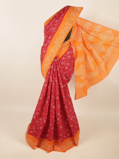 

Pothys Red & Yellow Ethnic Motifs Pure Cotton Saree