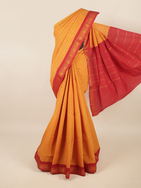 

Pothys Orange & Red Pure Cotton Saree