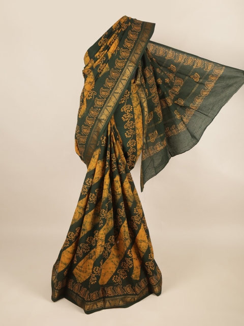 

Pothys Green & Yellow Printed Pure Cotton Saree